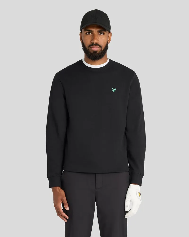 Lyle & Scott Golf-Sweatshirt mit Rundhalsausschnitt Schwarz