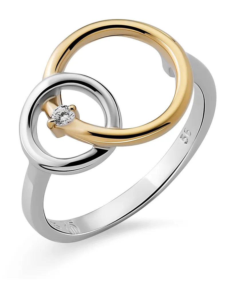 Orphelia Damen-Ring Sterling-Silber 925 – Silber/Gold ZR-7503/1 Silber