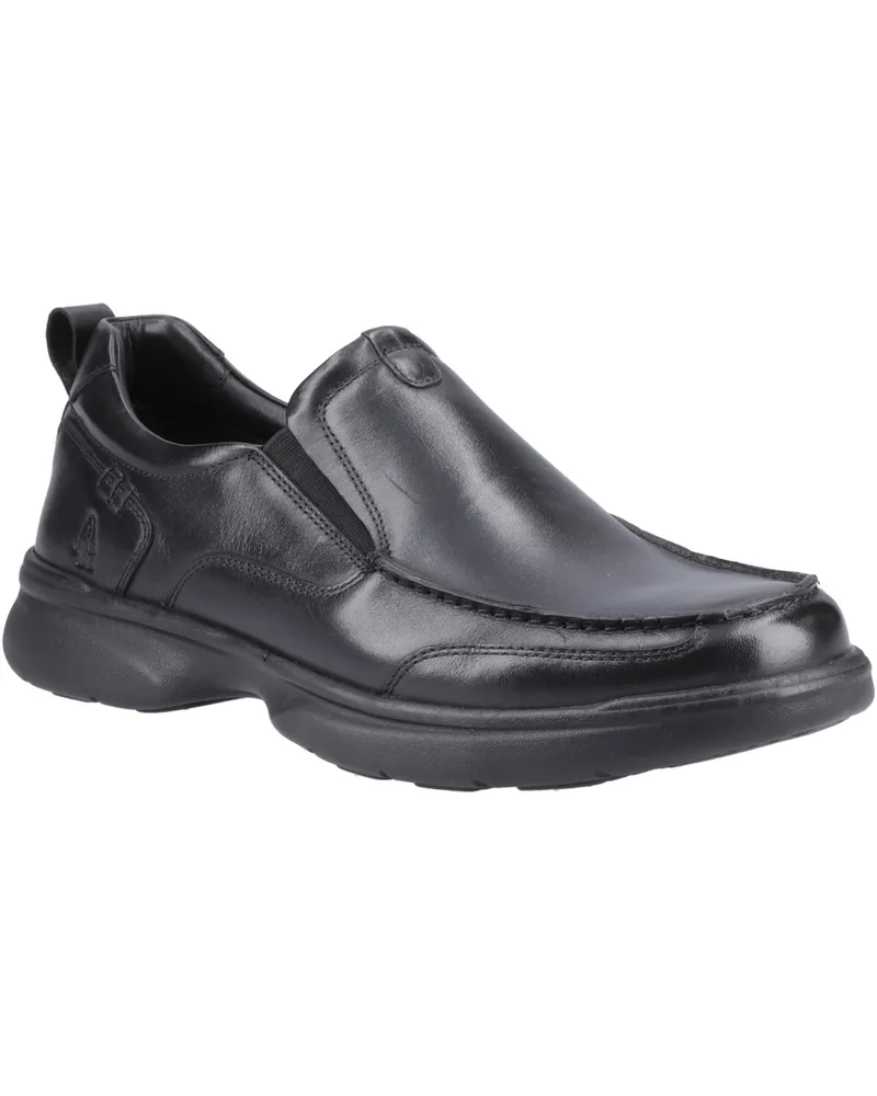 Hush Puppies Harold Leder Herren Schwarz Mokassin Schuhe Schwarz