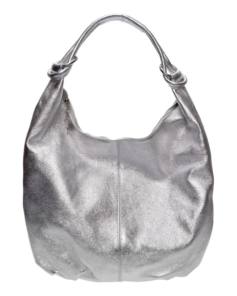 Anna Luchini Silber Rindsledertasche Silber