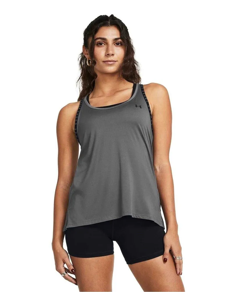 Under Armour Ärmelloses Oberteil für Damen, 4-fache Dehnrichtung (Grau Grau