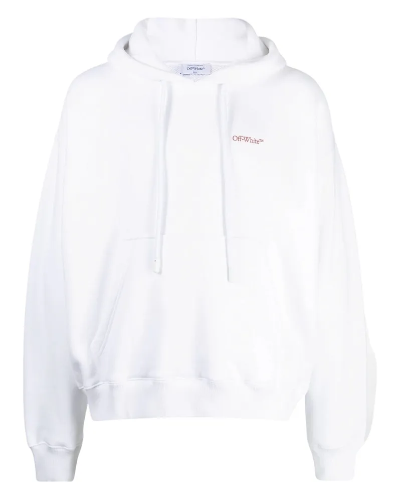 OFF-WHITE Scratch Tab Weisser Skate Fit Kapuzenpullover Weiß
