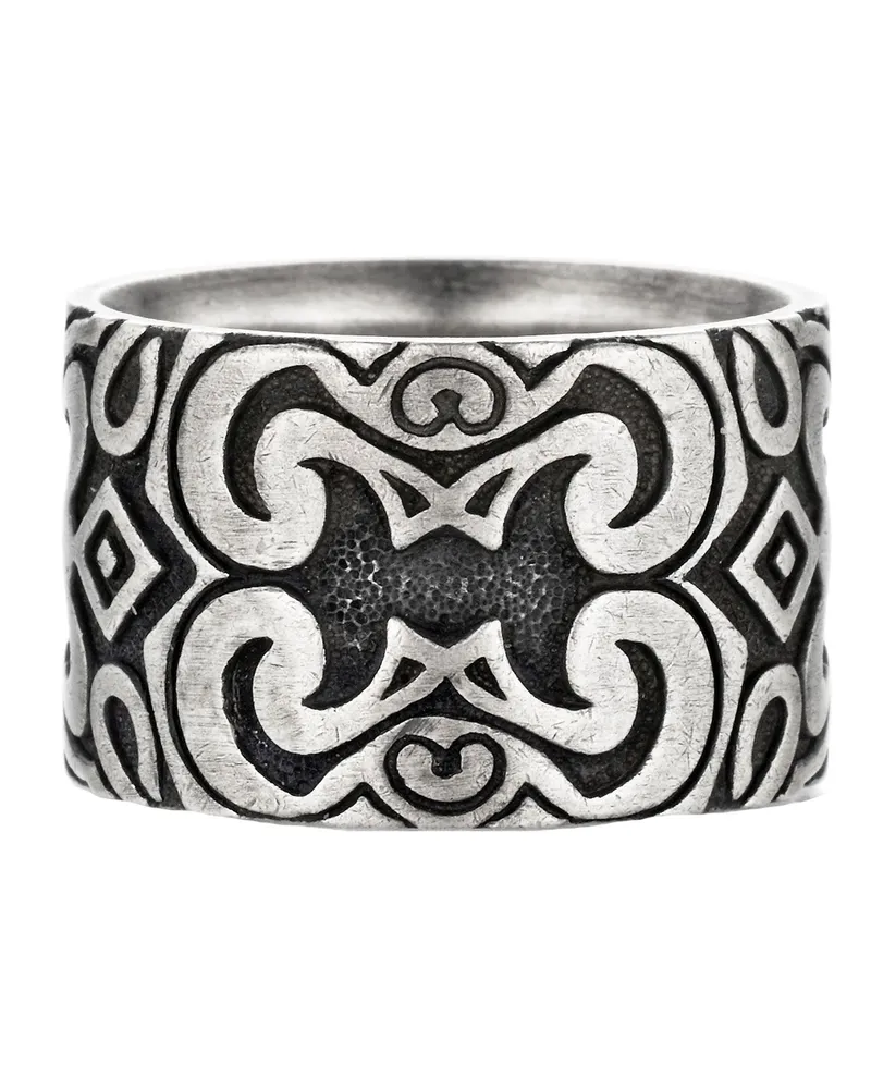 cai Ring 925/- Sterling Silber oxidiert matt Amerika Silber