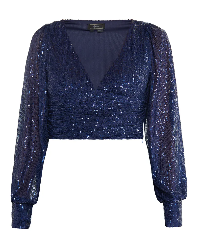 FAINA Langarmshirt Damen Marine Marineblau