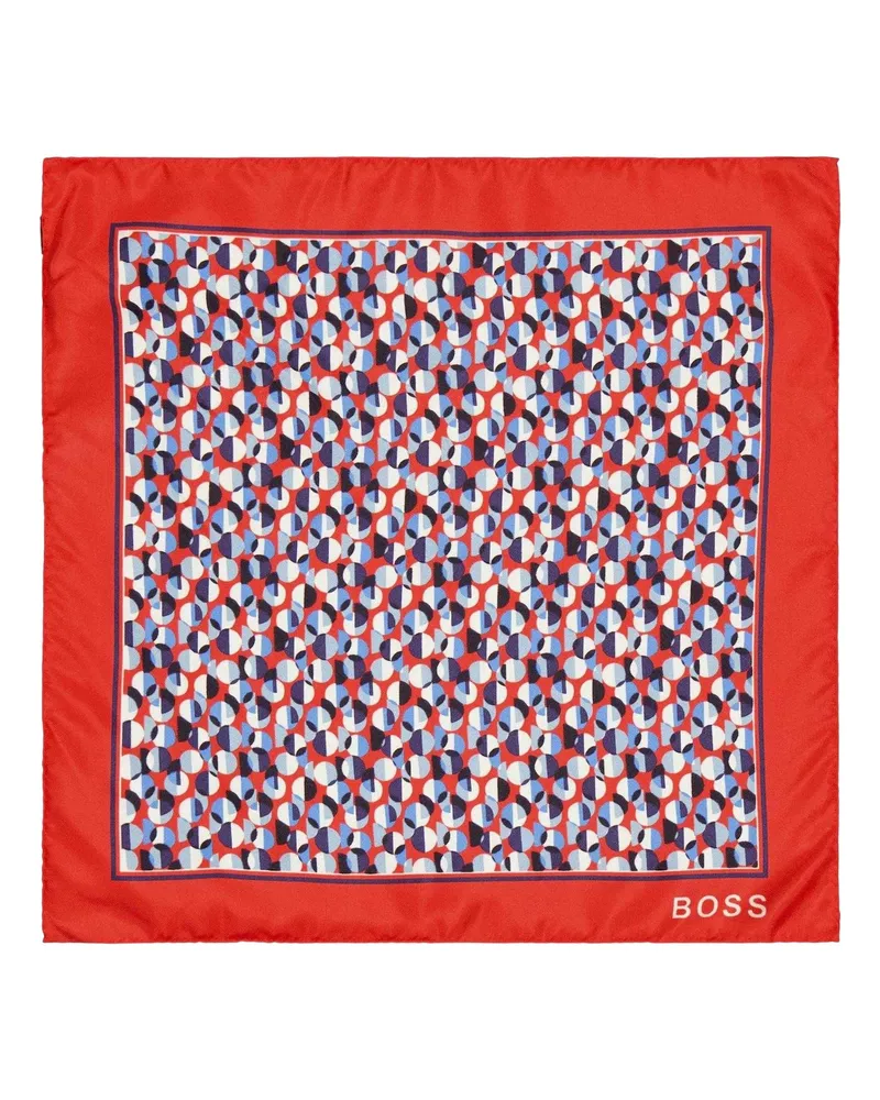 HUGO BOSS Logo-Einstecktuch für Herren (Rot Rot
