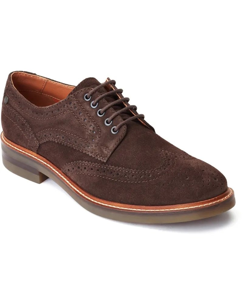 Base London Hatfield Leder Herren Burnt Braun Brogues Schuhe Braun