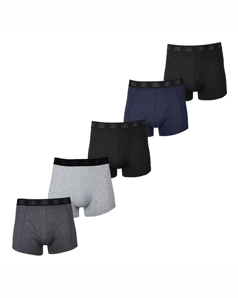Giorgio Boxershorts für Herren, Baumwollmischung (5er-Pack) (Kernschwarz Schwarz