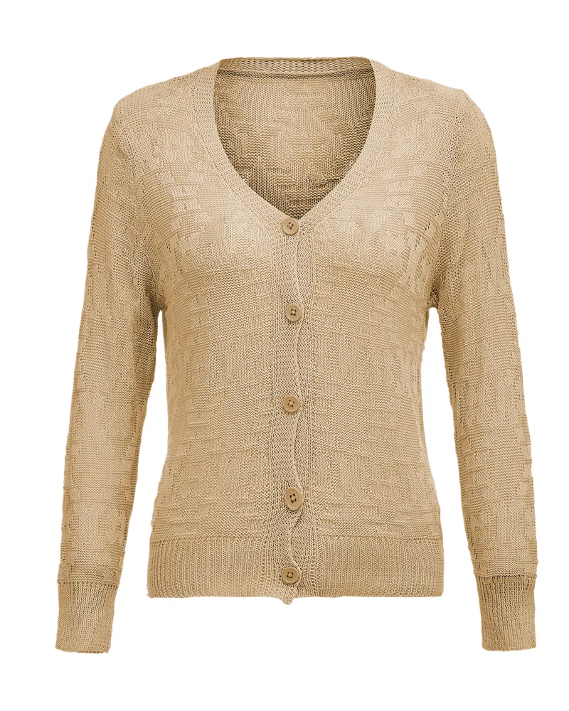 Schmuddelwedda Strickjacke Frauen Höllenbeige Beige