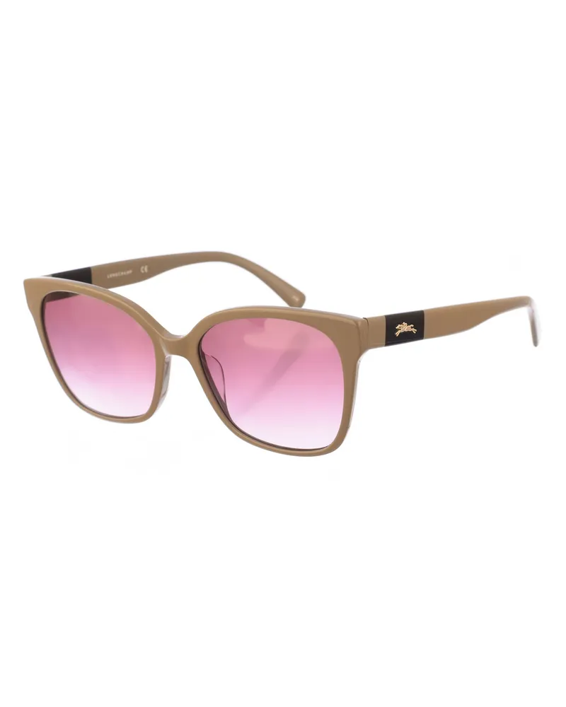 Longchamp Damen-Sonnenbrille LO657S aus Acetat in Schmetterlingsform Grau