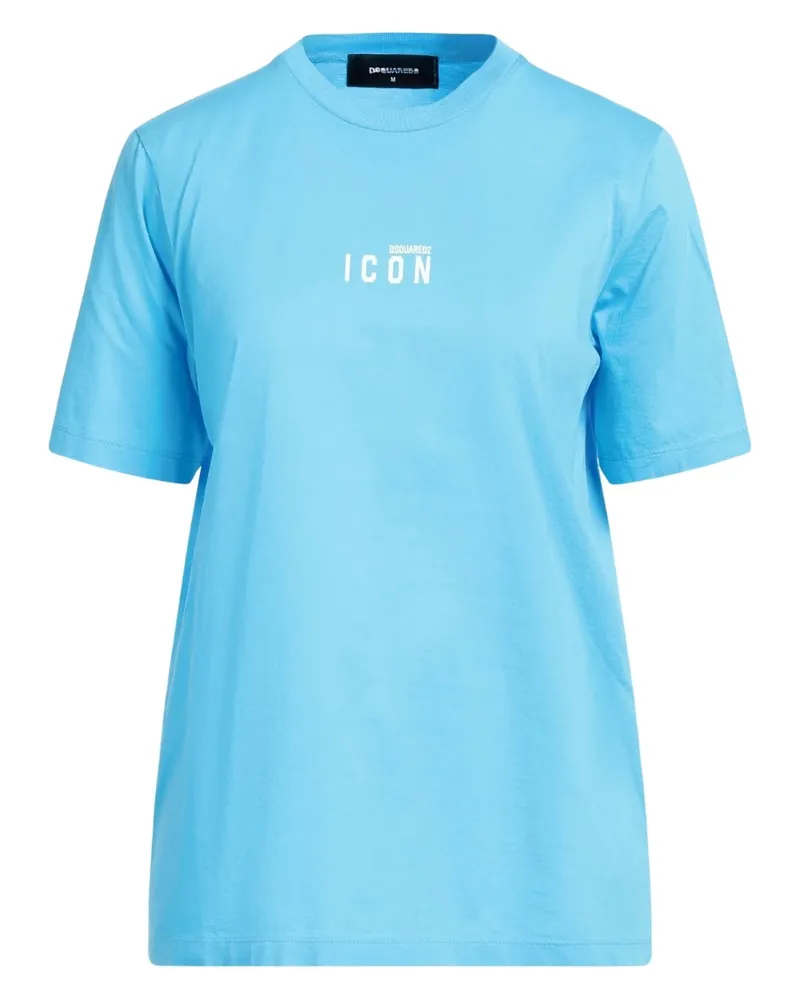 Dsquared2 Icon Kleines Brustlogo Hellblaues T-shirt Blau
