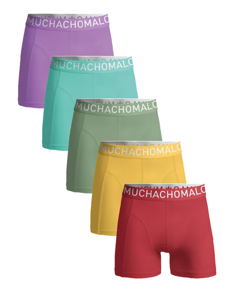 Muchachomalo Herren Boxershorts – 5 Stück – Herren Unterhosen Mehrfarbig
