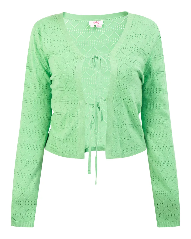 My Mo Strickjacke Damen hellgrün Hellgrün