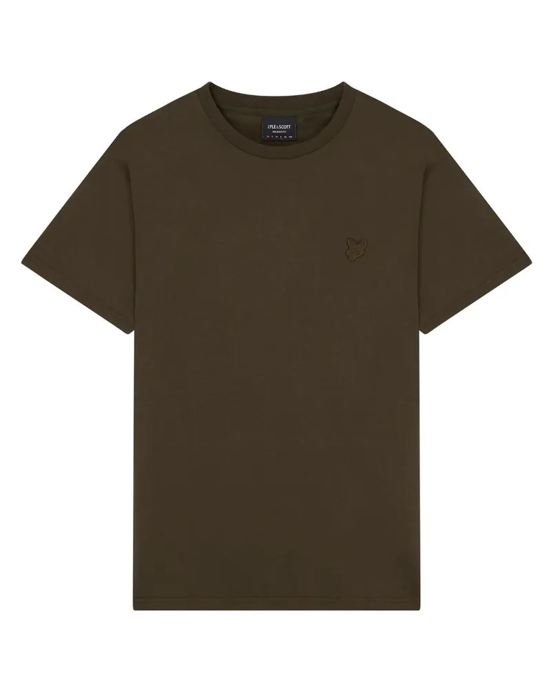 Lyle & Scott Olivgrünes T-Shirt mit -Markenlogo auf der Brust Oliv