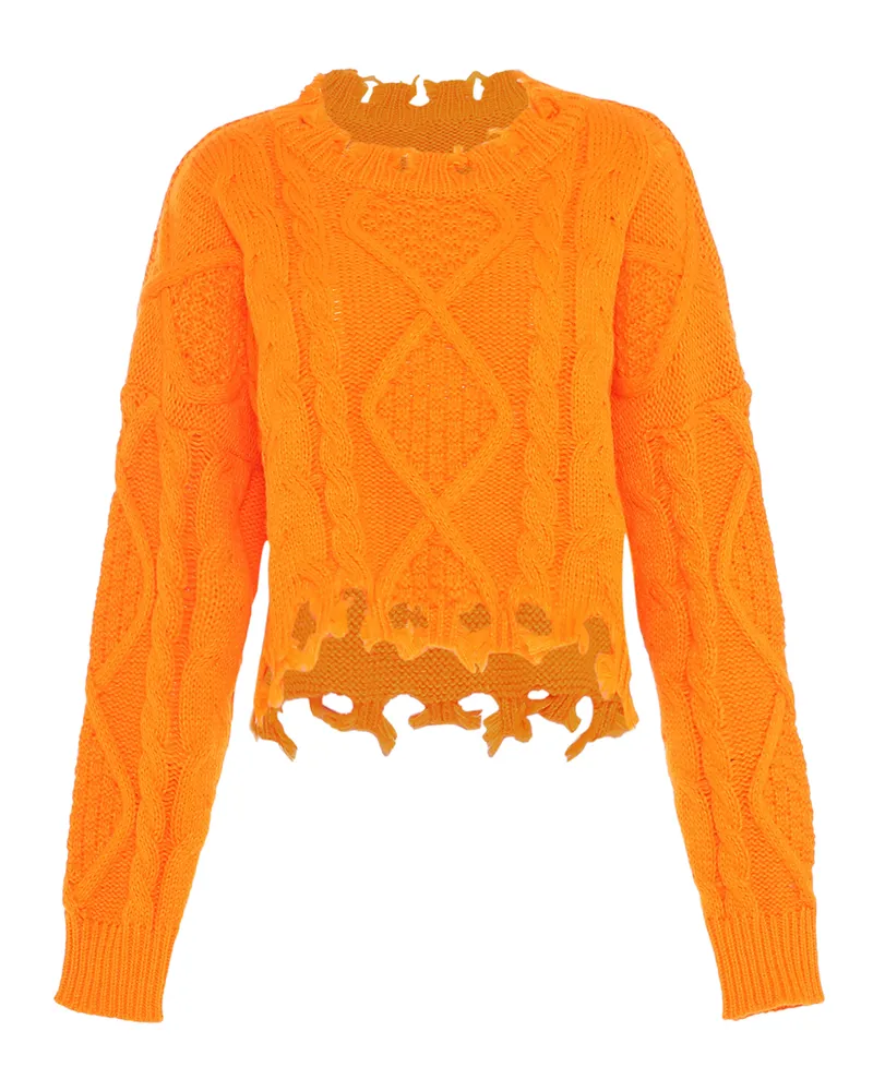 My Mo Strickpullover Damen orange Orange
