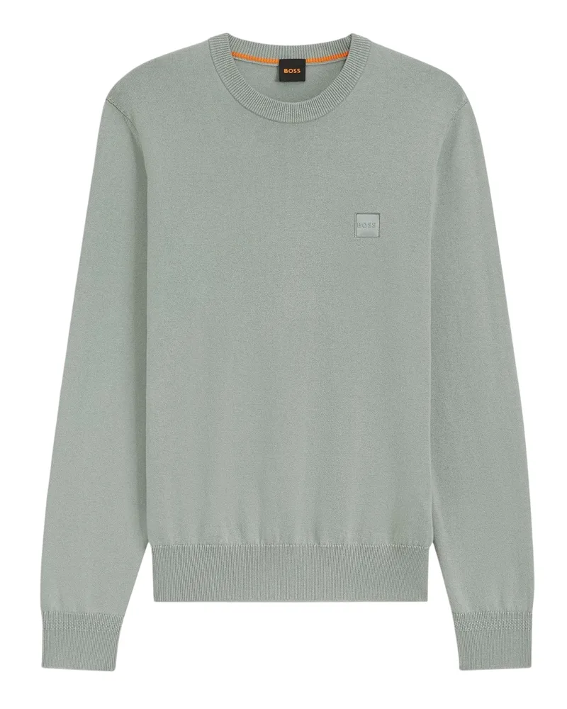 HUGO BOSS Kanovano" Pullover für Herren, Rundhalsausschnitt (Grün Grün