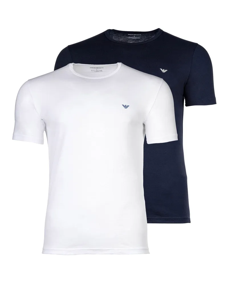 Emporio Armani Herren-T-Shirt-Packung x2 Adler Mehrfarbig