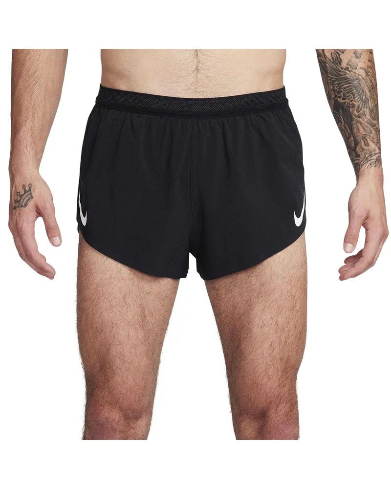 Nike Aero" Laufshorts für Herren (Schwarz/Weiß Schwarz