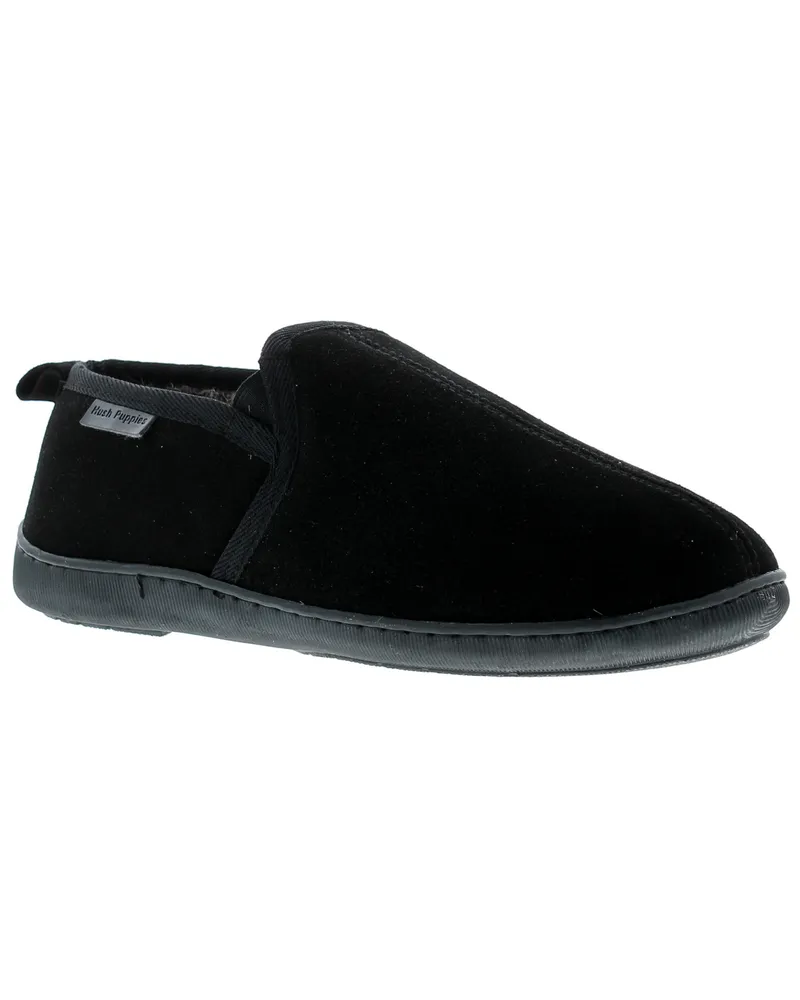 Hush Puppies Arnold Slip On Suede MEMORY FOAM Homme Schwarz