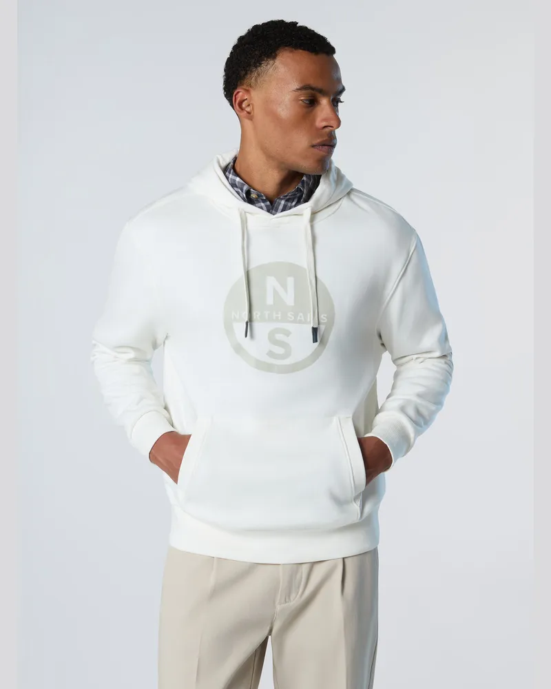 North Sails Kapuzenpullover Mit Maxi-Logo-Print Creme