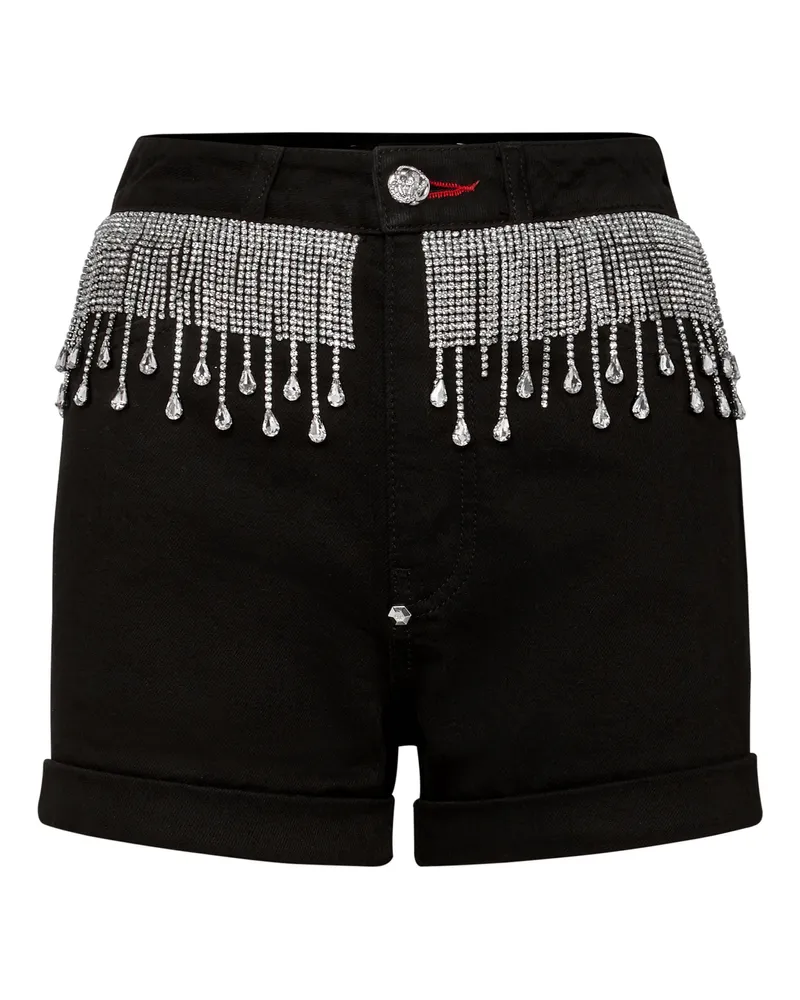 Philipp Plein Jeansshorts - Schwarz Schwarz