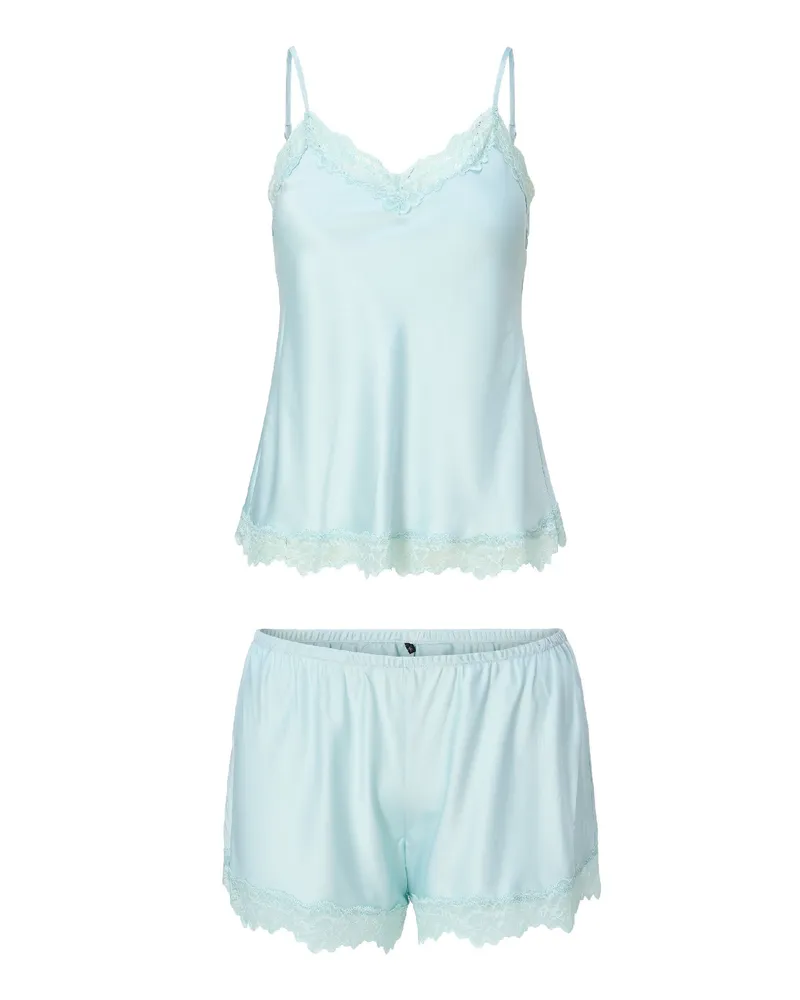 LingaDore DAILY satin top & short Hellblau