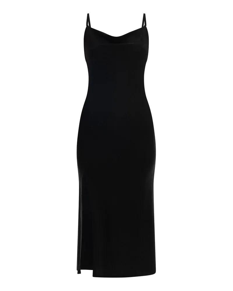 My Mo Trägerkleid midi Damen schwarz Schwarz