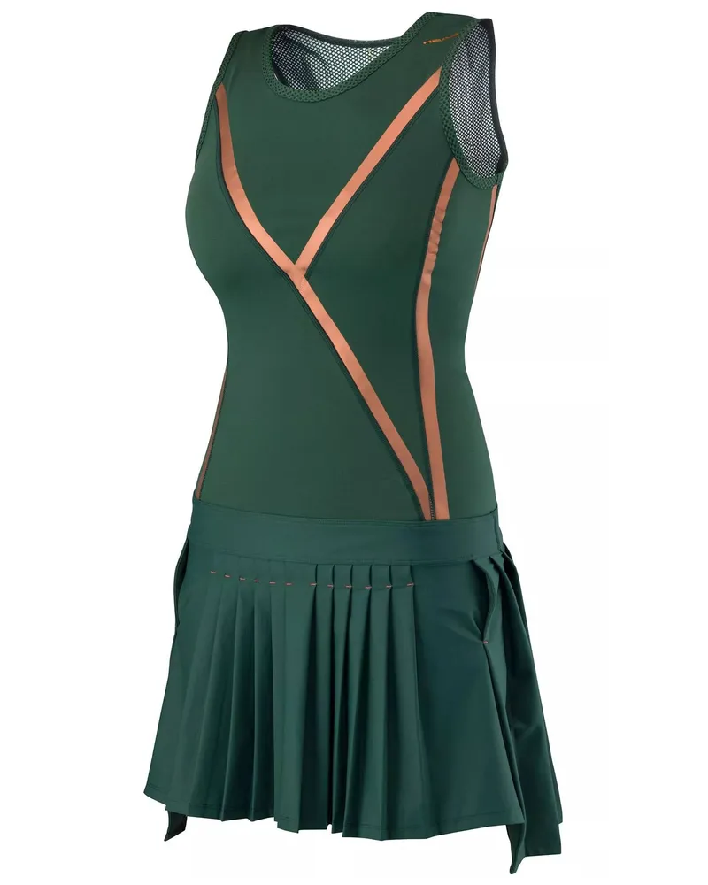 Head Performance CT Damen Grün Tennis Kleid Grün