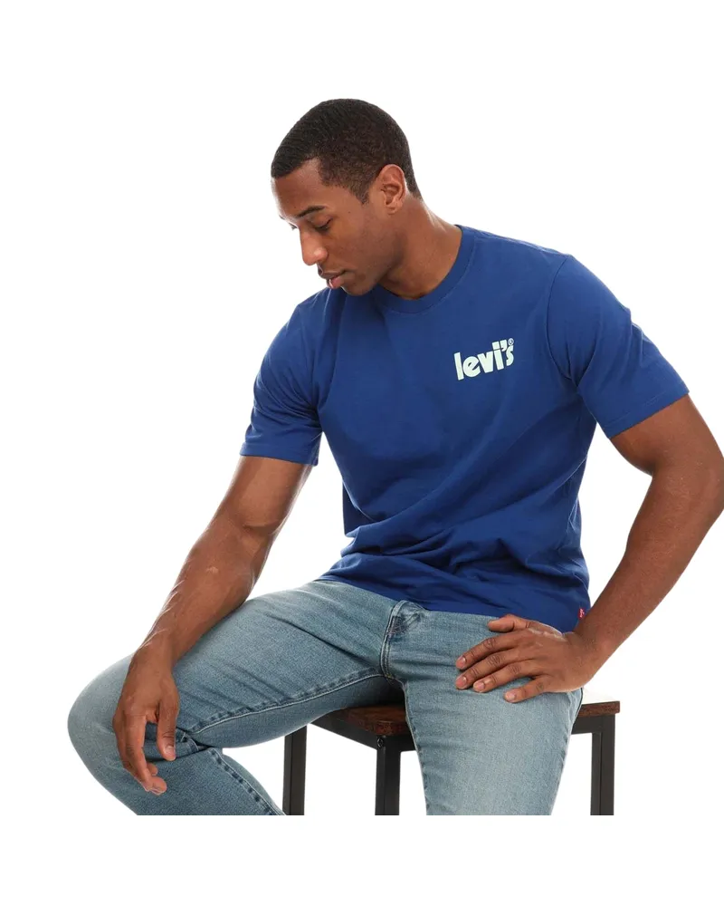 Levi's T-Shirt für Herren, Rundhalsausschnitt, leger (Dunkelblau Blau