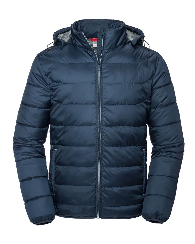 Russell Athletic Russell Mens Nano Hooded Padded Jacket (French Navy Marineblau
