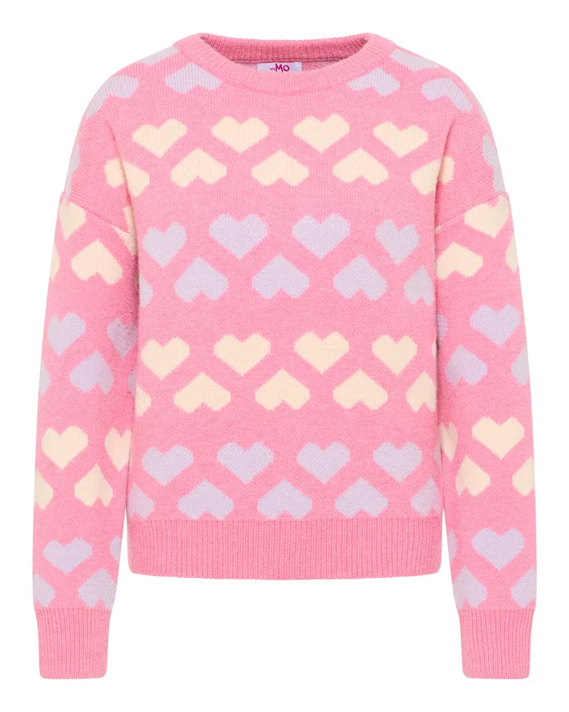 My Mo Strickpullover Damen Rosa Rosa