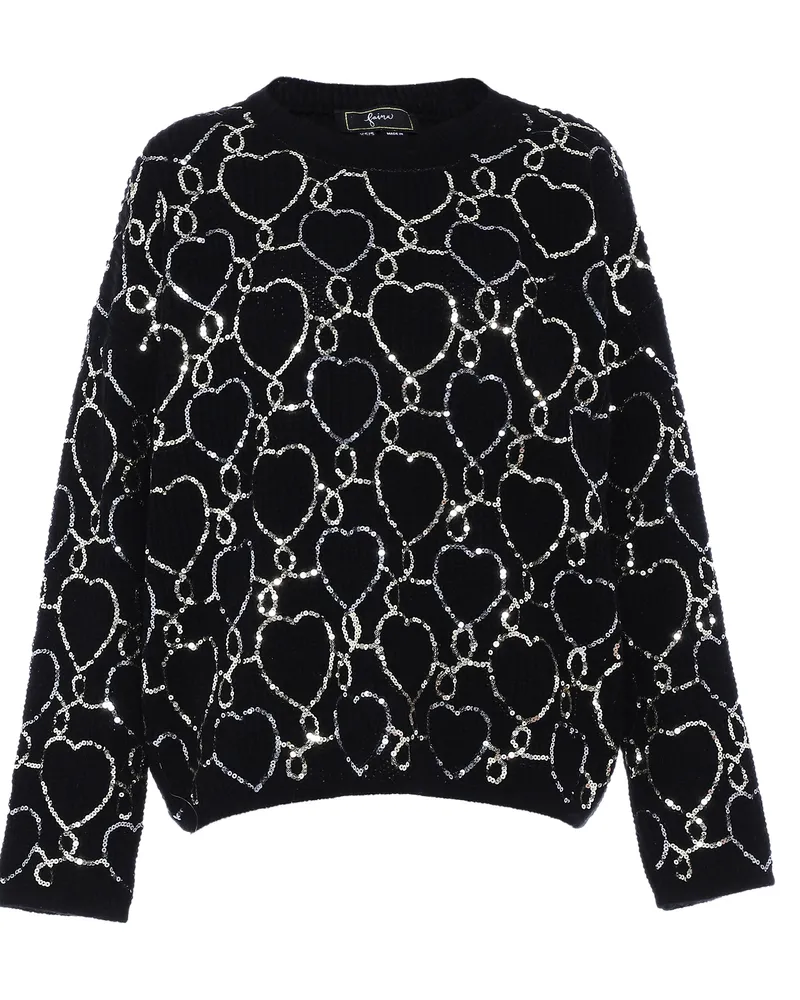 FAINA Pullover Damen schwarz Schwarz