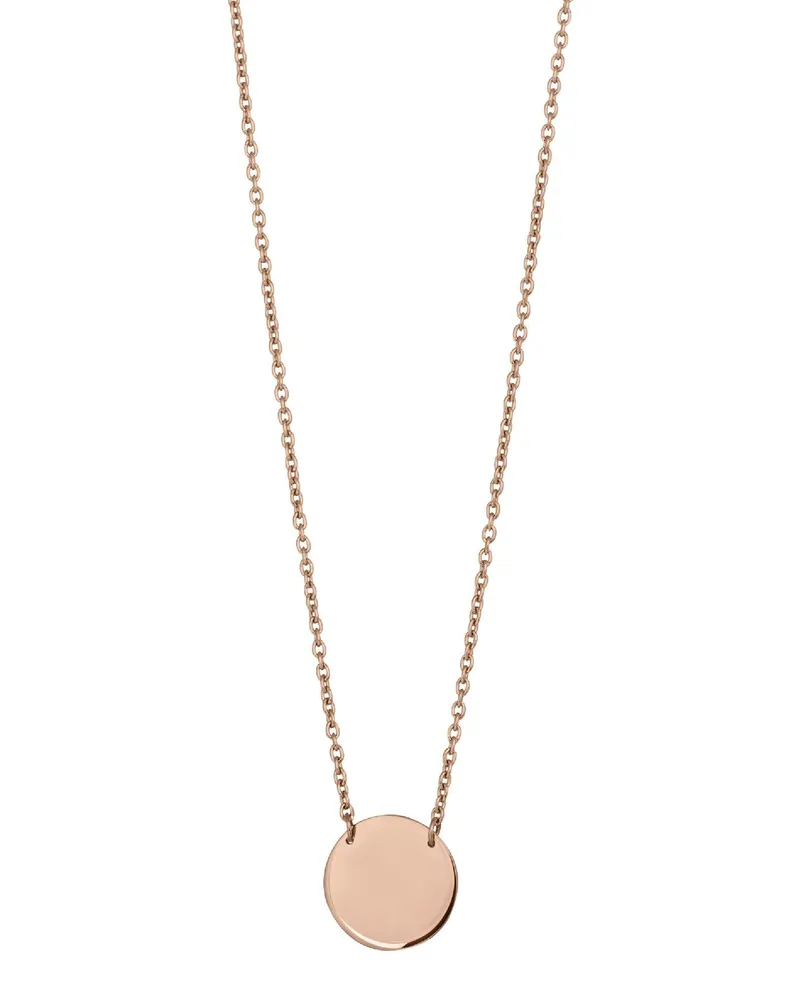 cai Halskette 925 Sterling Silber rosévergoldet Plättchen Boho Roségold