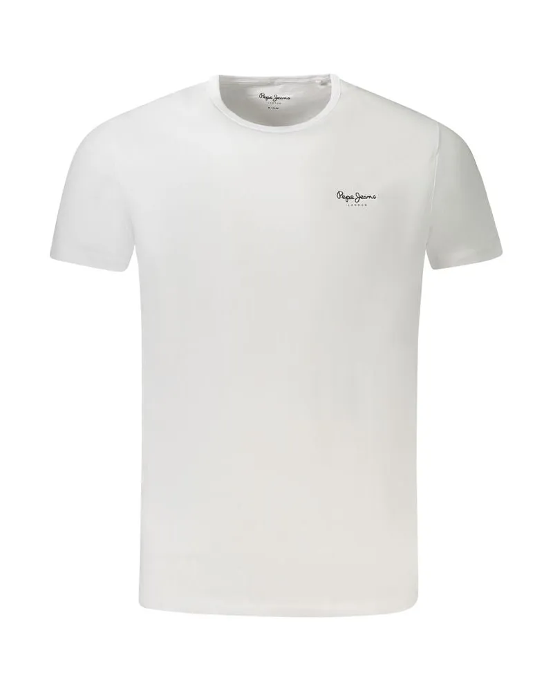 Pepe Jeans Bianco Baumwoll-Herren T-Shirt Weiß