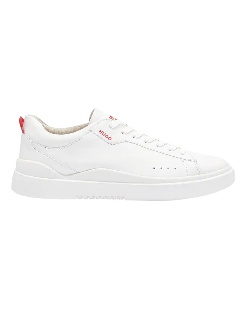 HUGO BOSS Tenn" Sneaker für Herren, Leder, Flach (Weiß Weiß