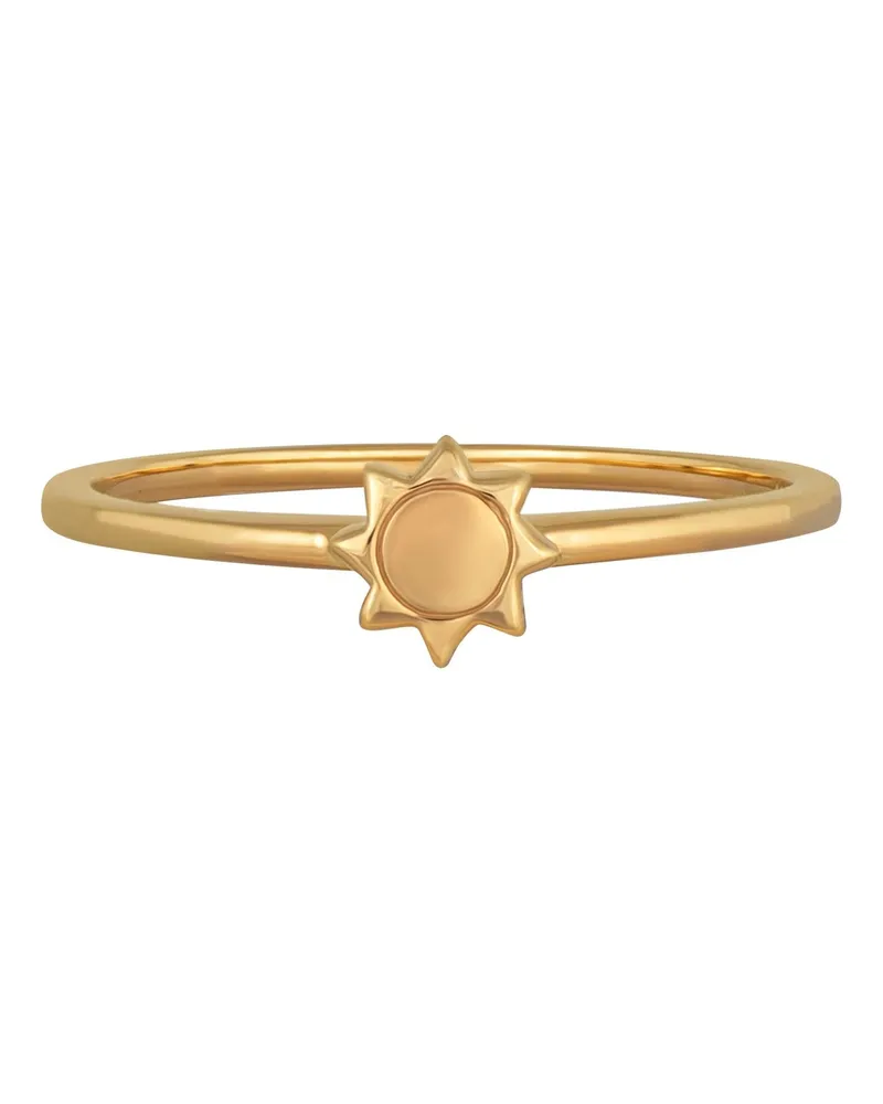 cai Ring 925 Sterling Silber gelb vergoldet Sonne Gold