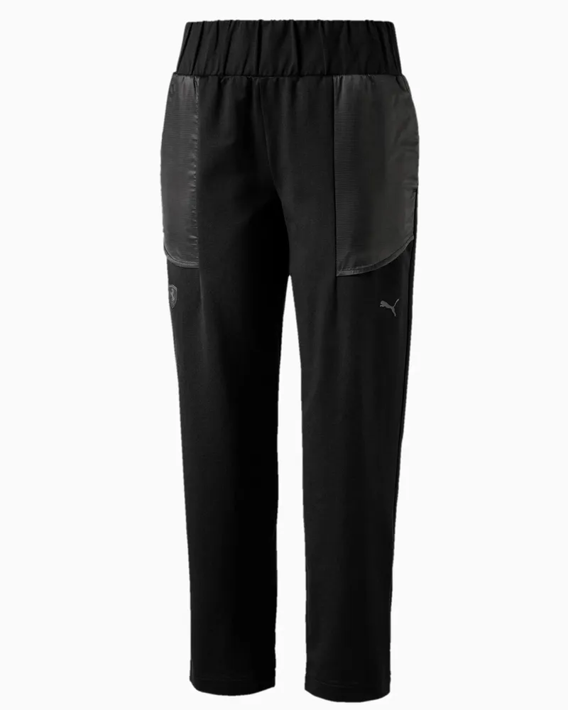 Puma Scuderia Ferrari Womens Track Hosen Kurzer Boden 577841 01 Schwarz