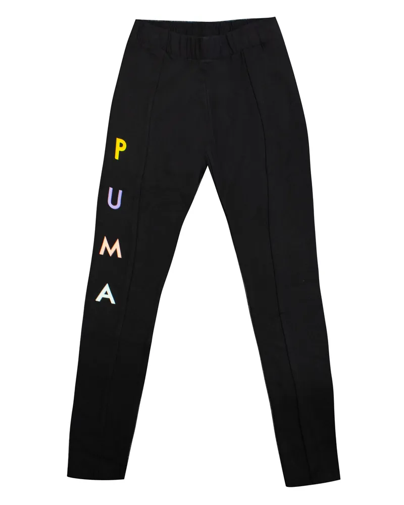 Puma Womens Fierce Cat Leggings Grafiklogo enge schwarze 579064 01 Schwarz