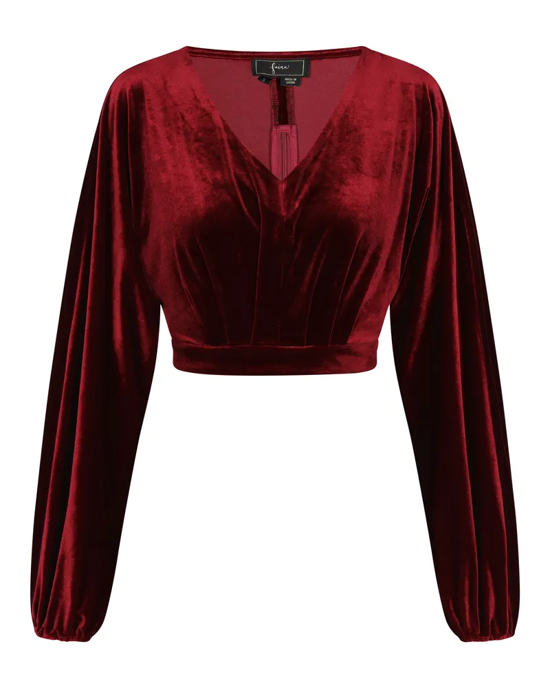 FAINA Bluse Damen weinrot Weinrot