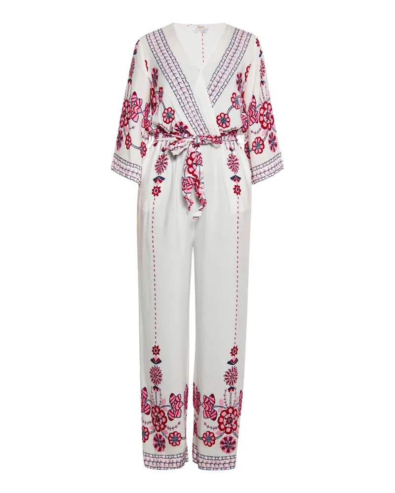 Usha Overall Damen Weiss Mehrfarbig Weiß