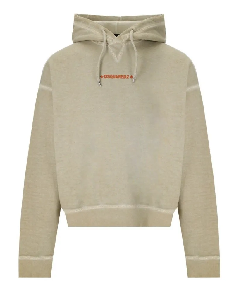 Dsquared2 Cipro Fit Small Logo Mastic Beige Kapuzenpullover Beige