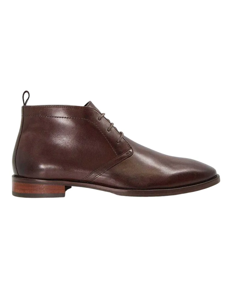 Dune Mervin" Chukka-Stiefel für Herren, Leder, Niedriger Absatz (Braun Braun