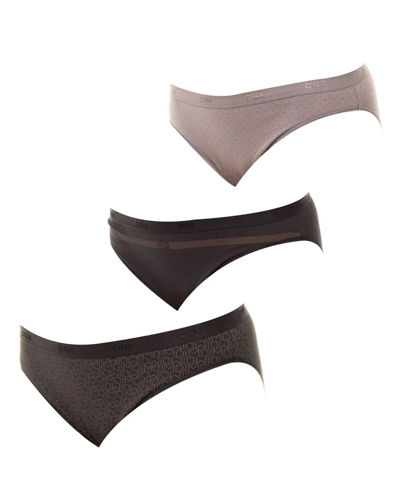 DIM Pack-3 Höschen Slips Coton Strech D4C17 Frau Mehrfarbig