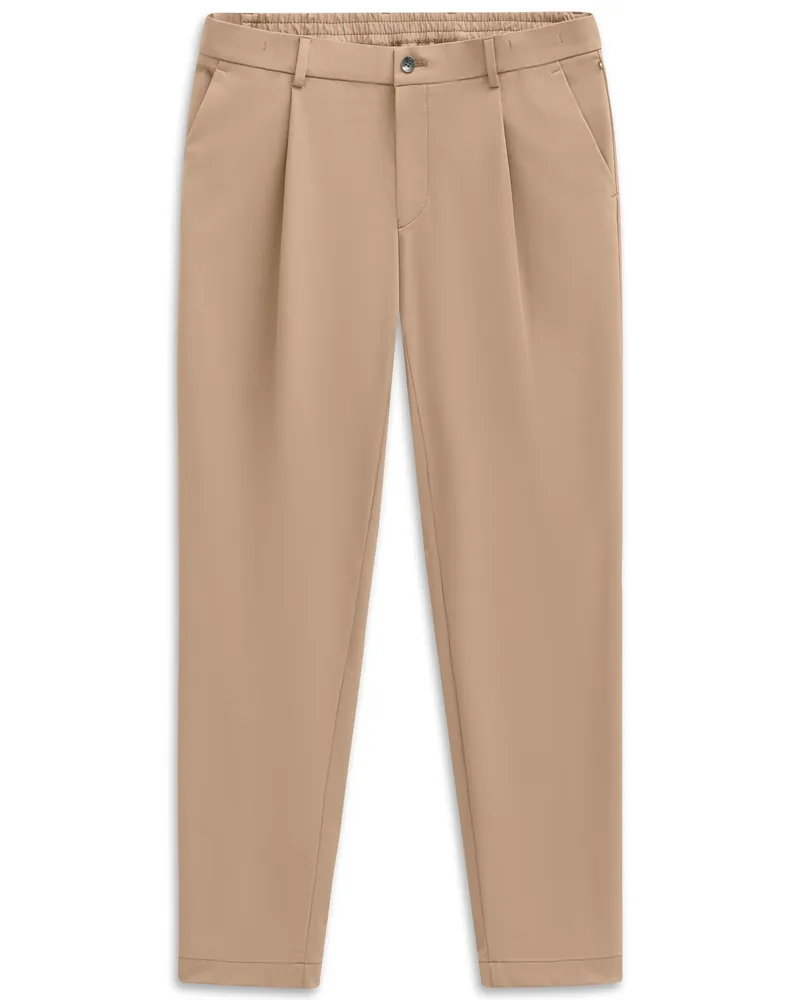 Bugatti Herren Bundfaltenhose mit Flexcity Performance Stretch - Beige Beige