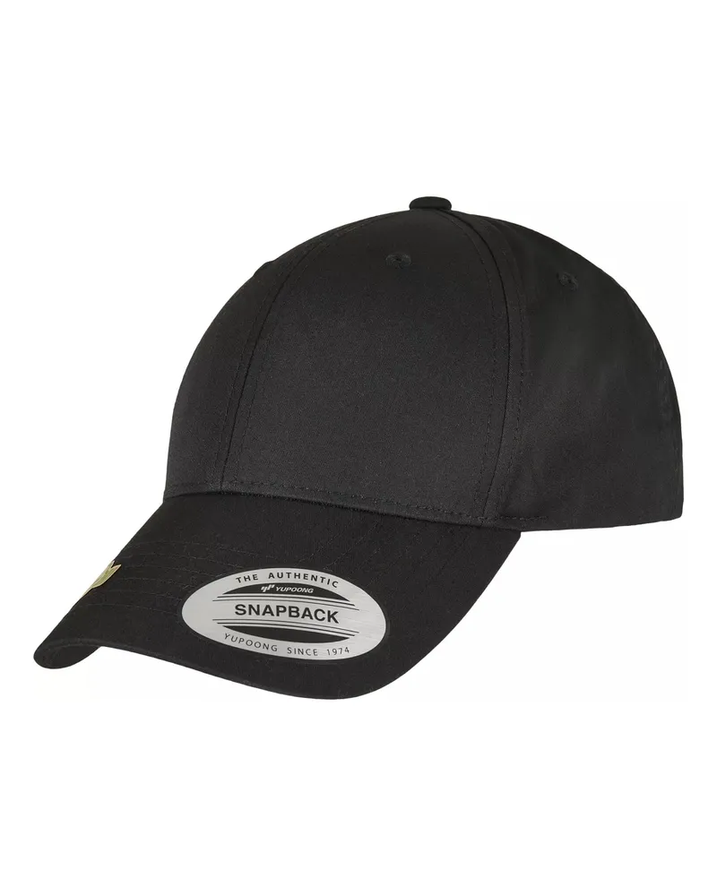 Flexfit Snapback Mütze recyceltes Material (Schwarz Schwarz