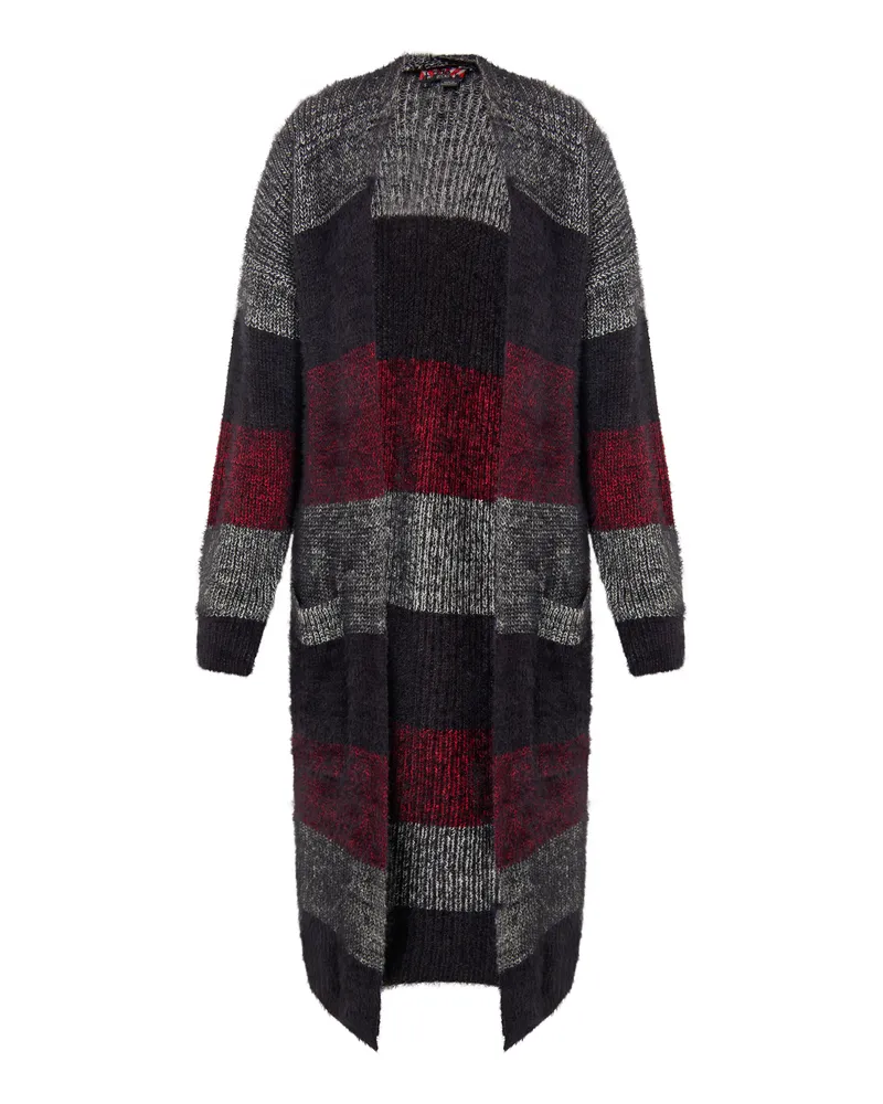 My Mo Strickjacke Damen Schwarz Mehrfarbig Schwarz