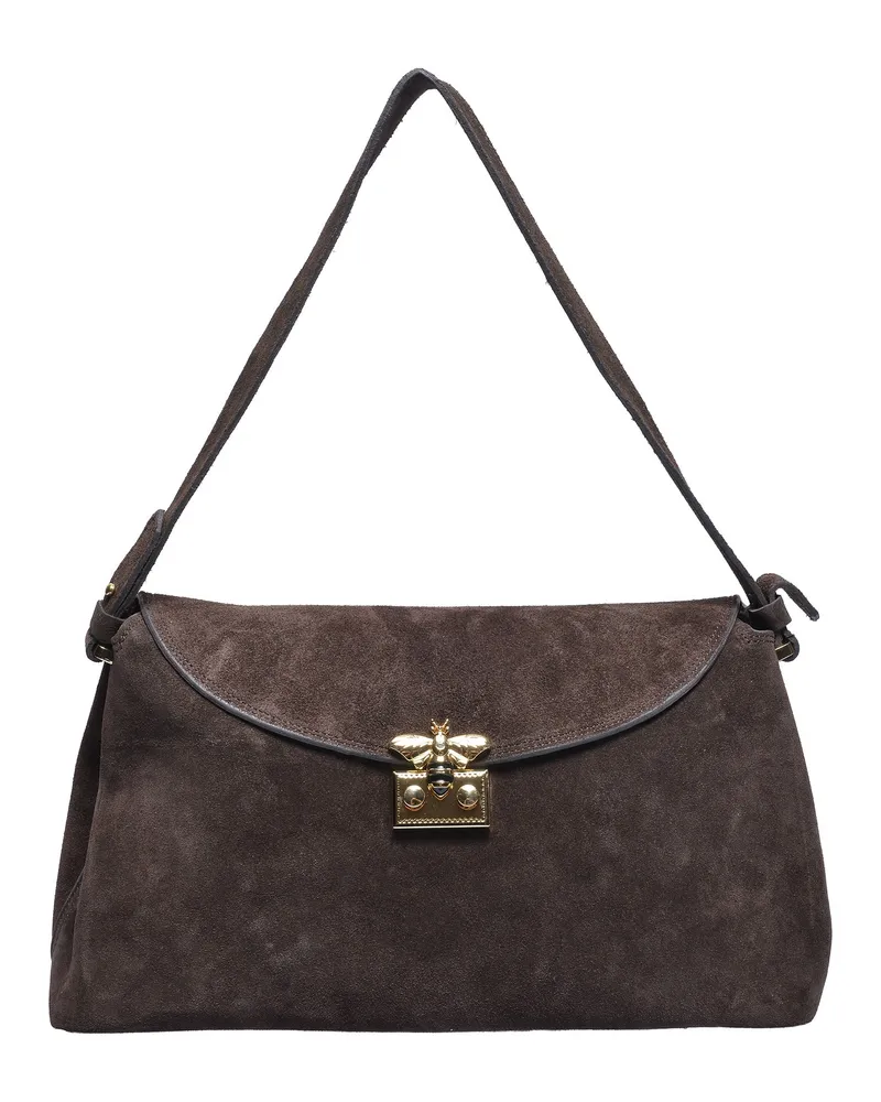 Isabella Rhea Zweifarbig Rindsledertasche Dunkelbraun