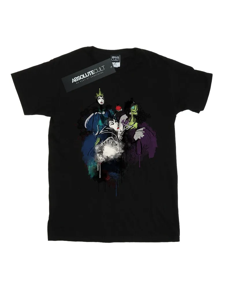 Disney Villains Sketch" T-Shirt für Damen (Schwarz Schwarz