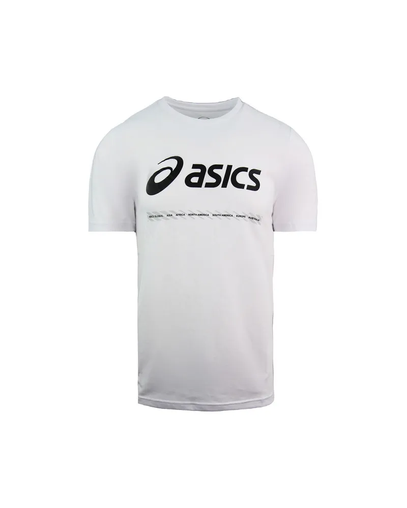 Asics City Attack Herren White T-Shirt Schwarz