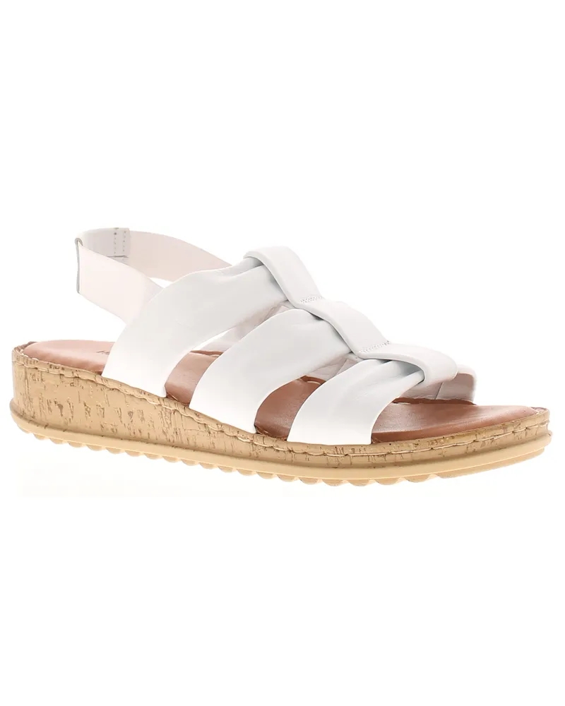Hush Puppies Damen Sandalen Eden Leder Elastisch weiß Weiß