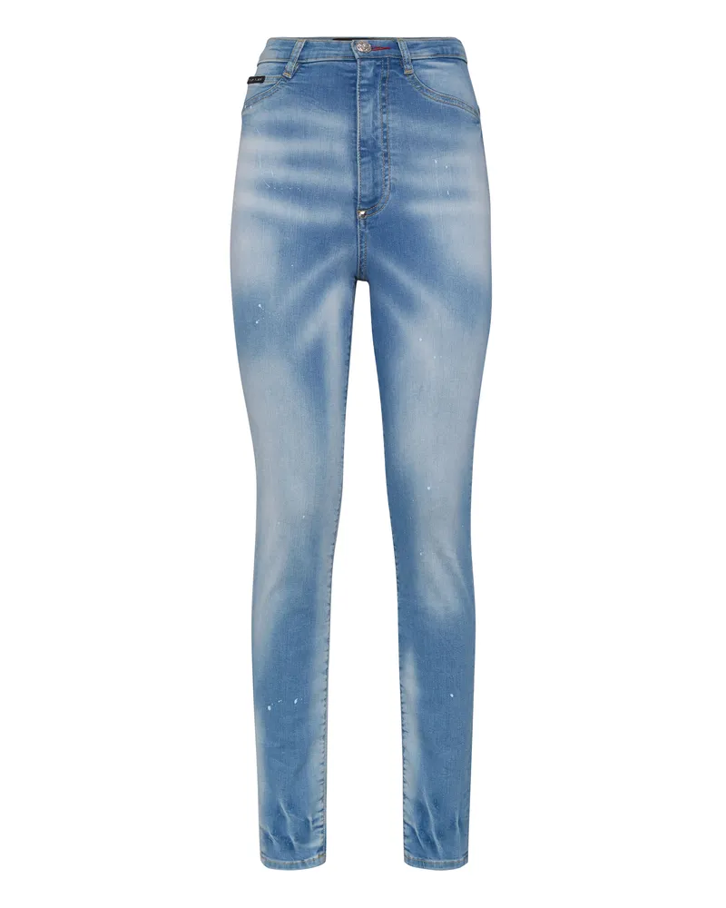 Philipp Plein Super High Waist Jegging Hellblau